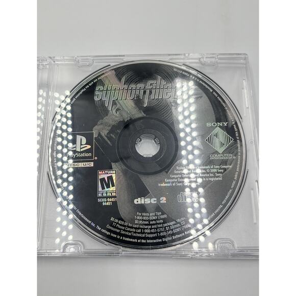 Syphon Filter (PS1 Sony PlayStation 1) Discs Black Label TESTED WORKING! - Picture 2 of 6